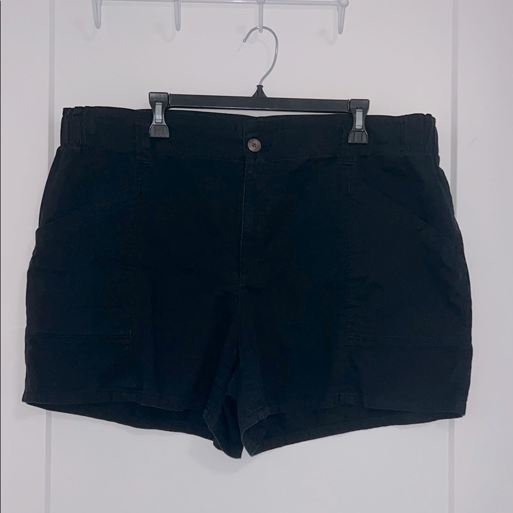 Old Navy Black Cotton Oversized Shorts